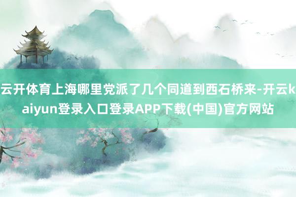 云开体育上海哪里党派了几个同道到西石桥来-开云kaiyun登录入口登录APP下载(中国)官方网站