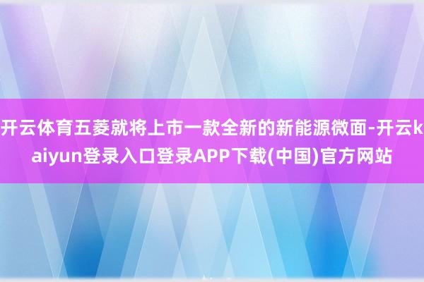 开云体育五菱就将上市一款全新的新能源微面-开云kaiyun登录入口登录APP下载(中国)官方网站