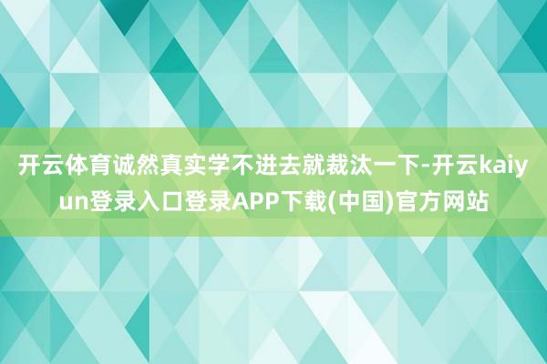 开云体育诚然真实学不进去就裁汰一下-开云kaiyun登录入口登录APP下载(中国)官方网站